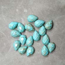 07X10MM PEAR CABOCHON STABILIZED TQ(10PCS/BAG)